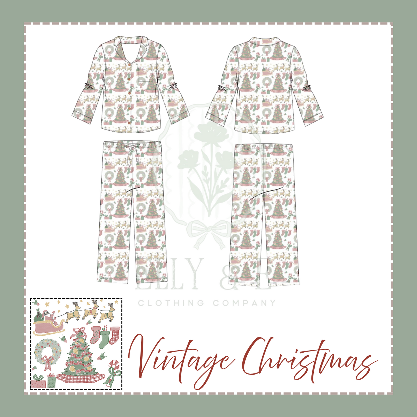 Vintage Christmas Adult Set