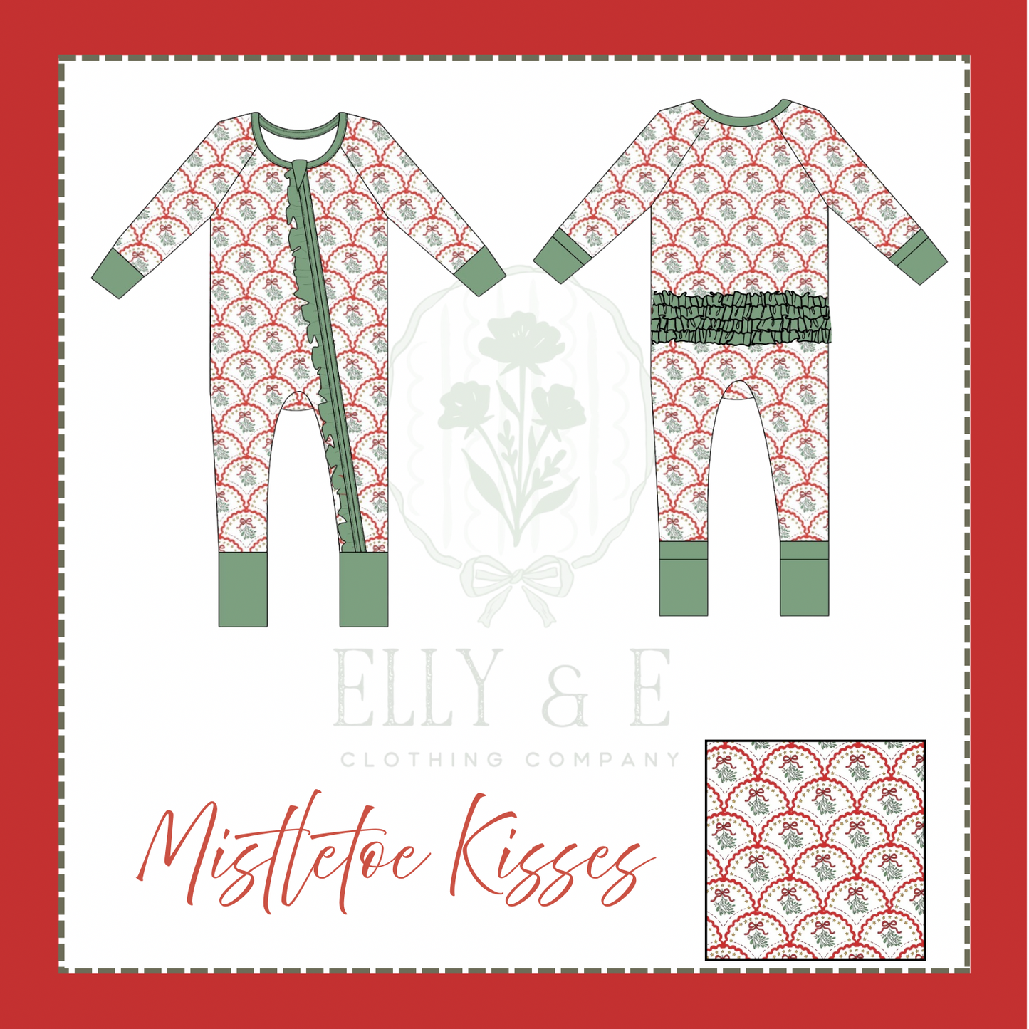 Mistletoe Kisses Girl Zippy