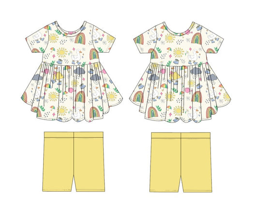 Rainy Days Girl Peplum Set