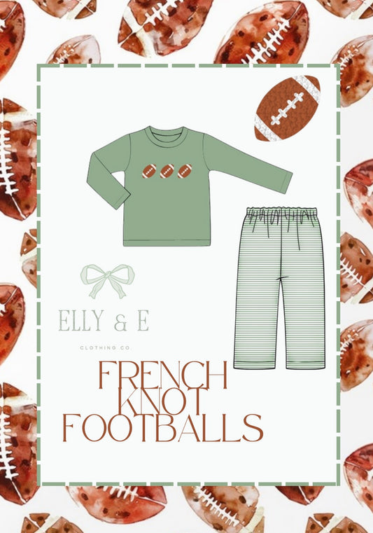 French Knot Footballs Boys Pants Set