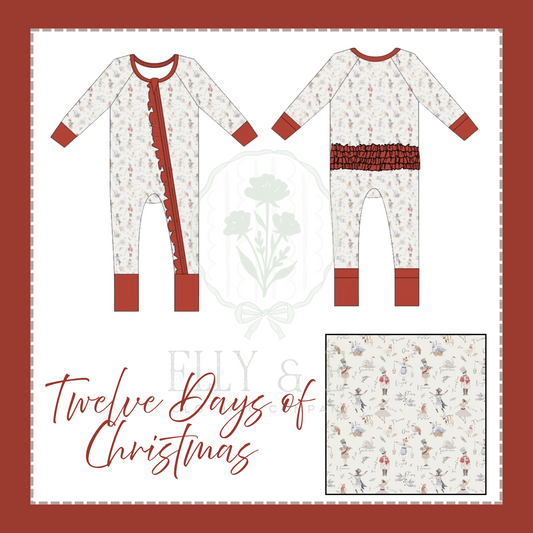 Twelve Days of Christmas Girls Zippy