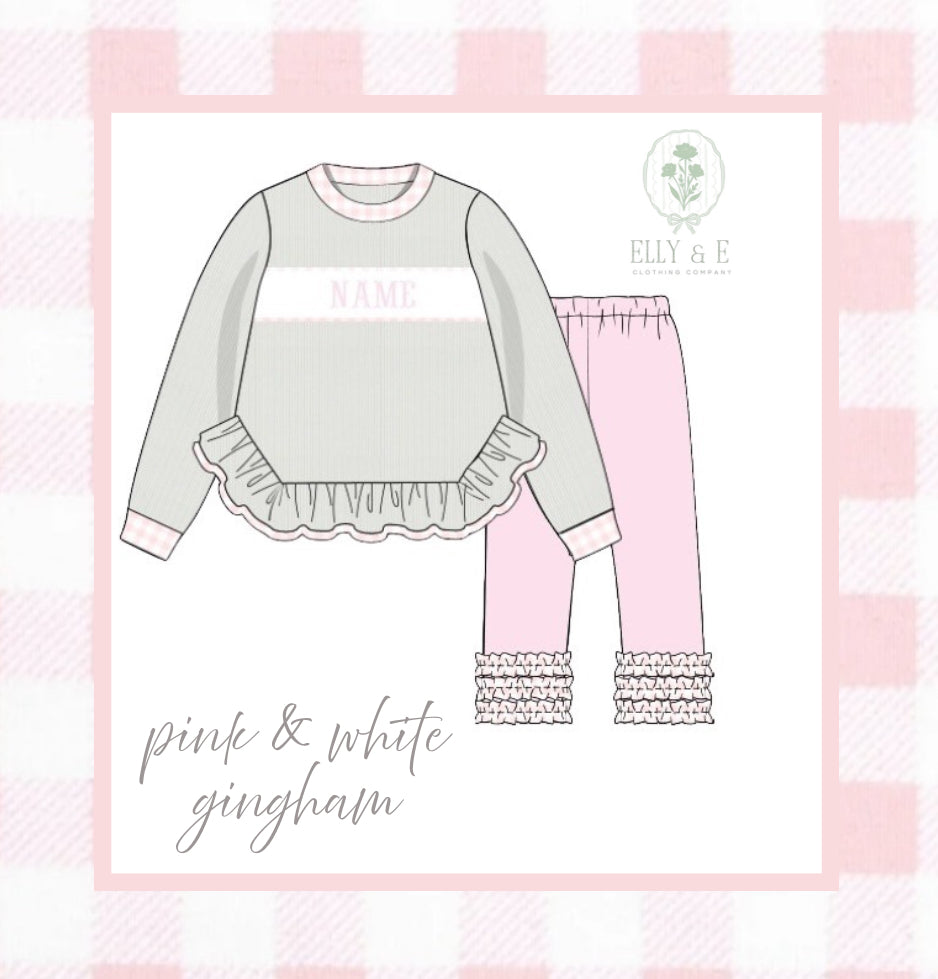 Pink & White Gingham