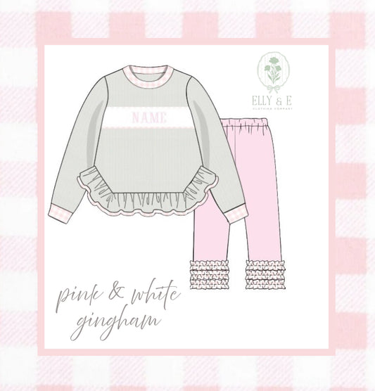 Pink & White Gingham