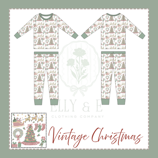 Vintage Christmas 2PC Set