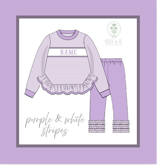 Purple & White Stripes
